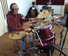 Trevor on drums